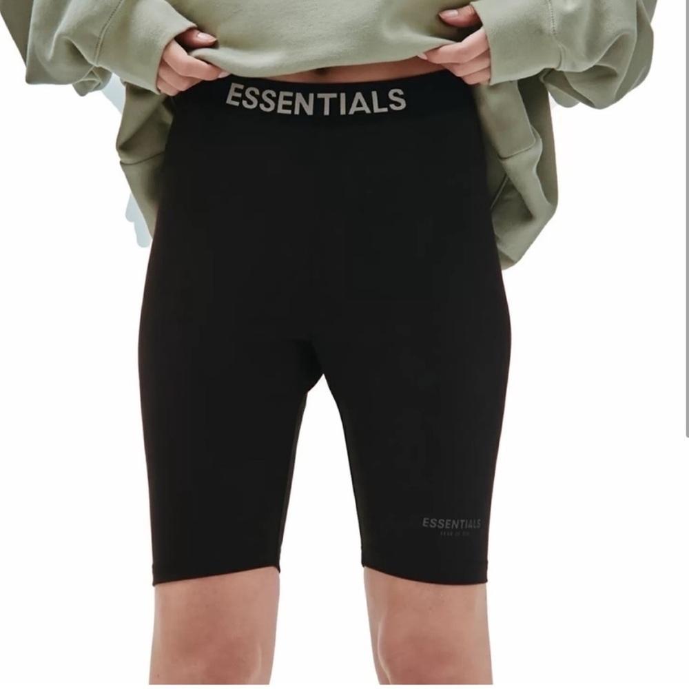 Essentials Fear Of God Black Athletic Biker Shorts XS
